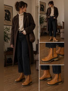 MIA Tan Lace-Up Combat Boots BRAND NEW